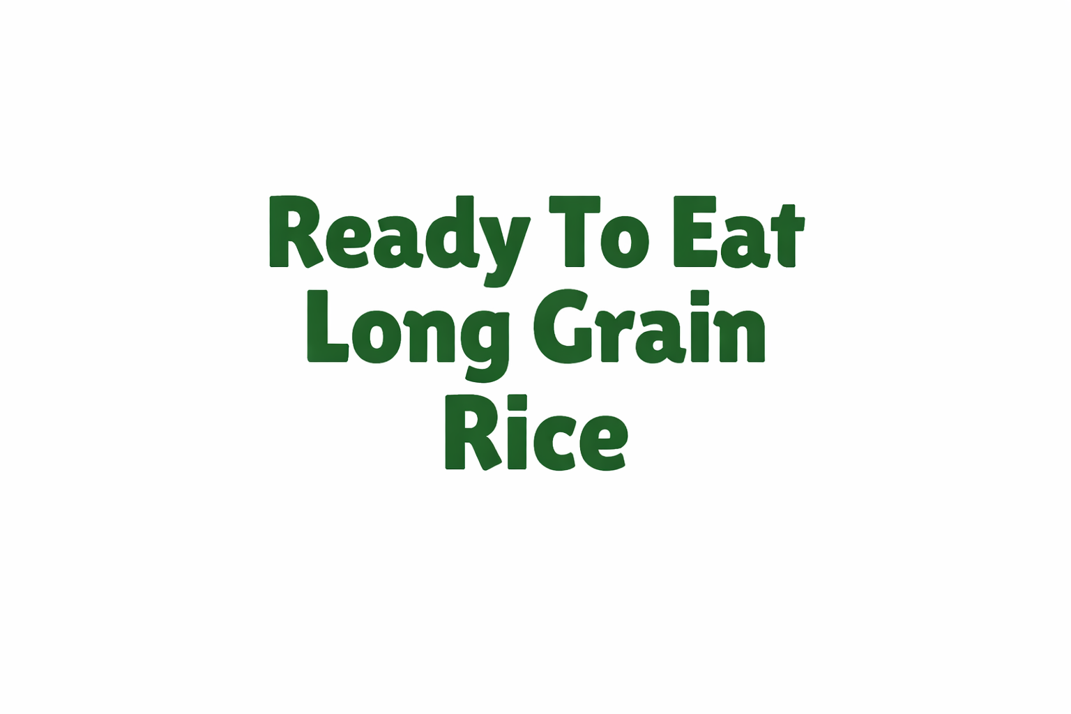 Ready To Eat Long Grain Rice